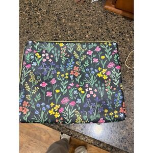 Day Designer Floral Folio Case Black Wildflower Tablet Planner Sleeve Organizer